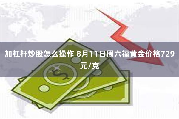 加杠杆炒股怎么操作 8月11日周六福黄金价格729元/克