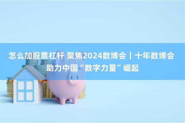 怎么加股票杠杆 聚焦2024数博会｜十年数博会 助力中国“数字力量”崛起