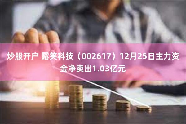 炒股开户 露笑科技（002617）12月25日主力资金净卖出1.03亿元